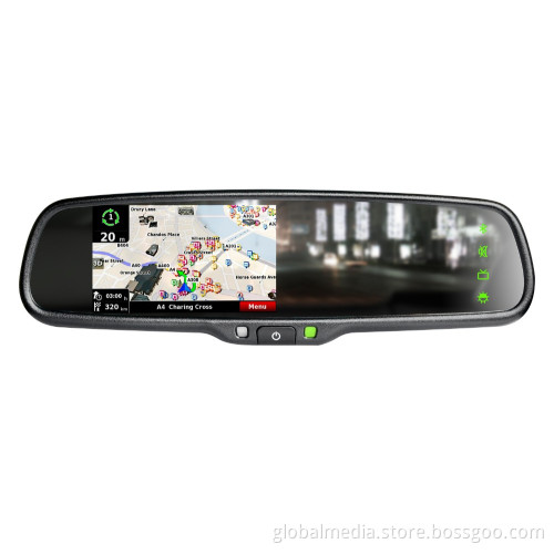 Car Interior Touch Screen Mirror with GPS Navigator Bluetooth Handsfree Car Kit